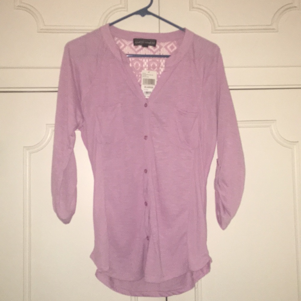 Light Purple Button Up Top